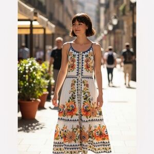 Farm Rio embroidered dress